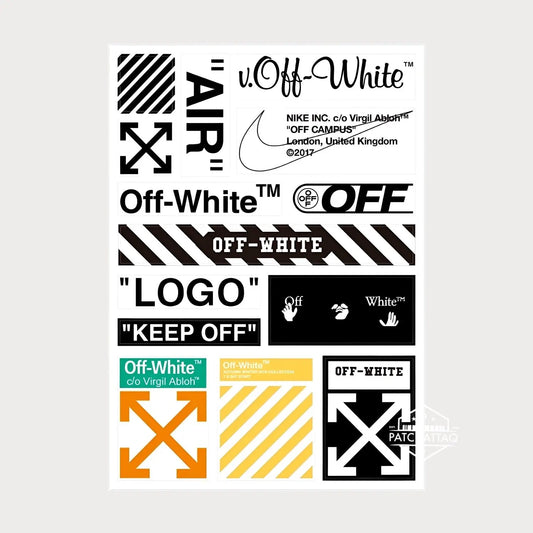 Stickers Autocollants Nike Off-White Virgil Abloh Vinyle Waterproof Patchattaq