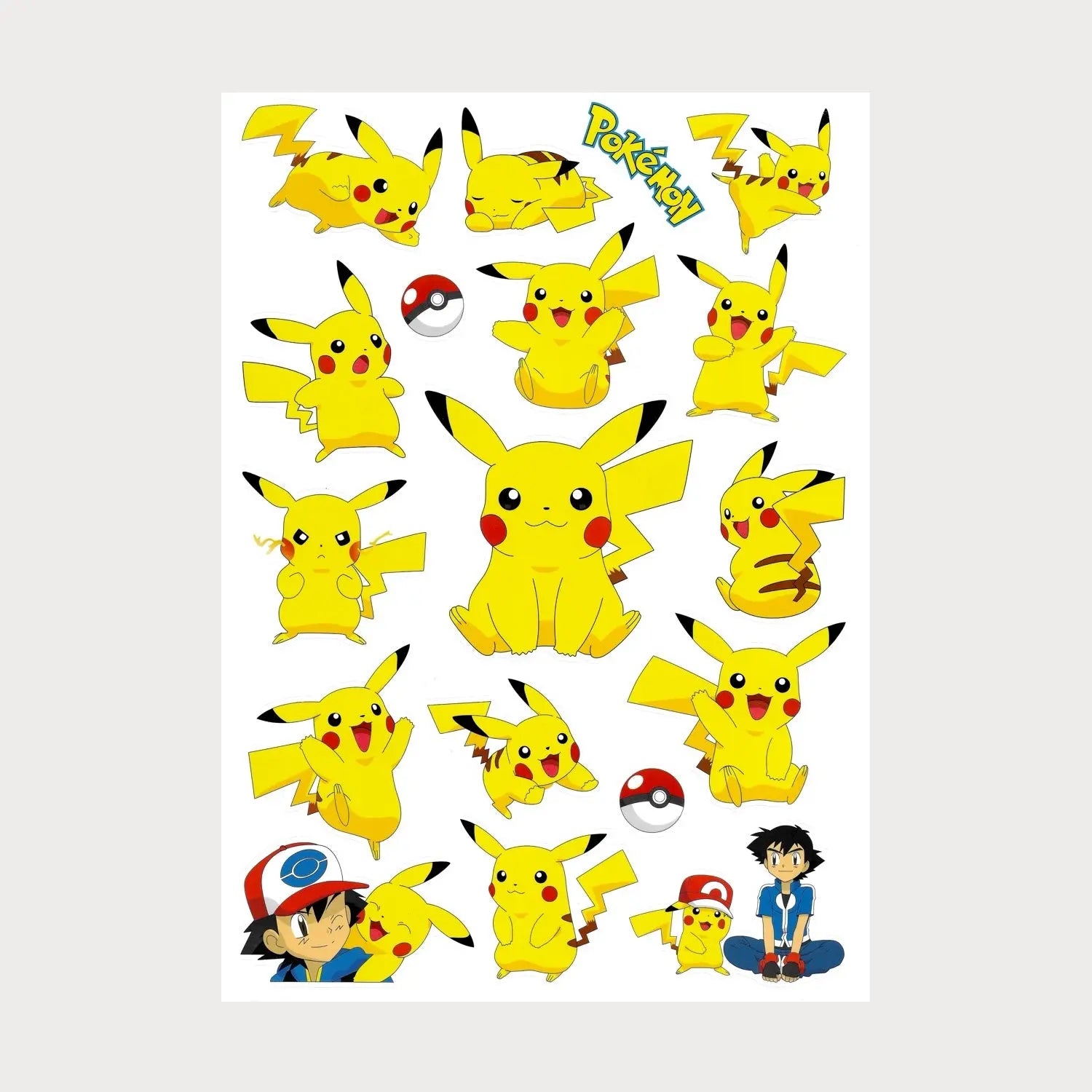 Autocollants Stickers Pokemon Pikachu Vinyle Waterproof Patchattaq