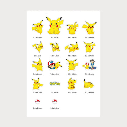 Autocollants Stickers Pokemon Pikachu Vinyle Waterproof Patchattaq