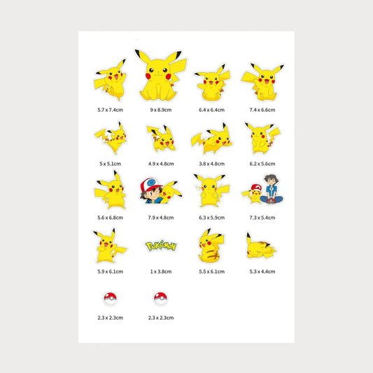 Autocollants Stickers Pokemon Pikachu Vinyle Waterproof Patchattaq