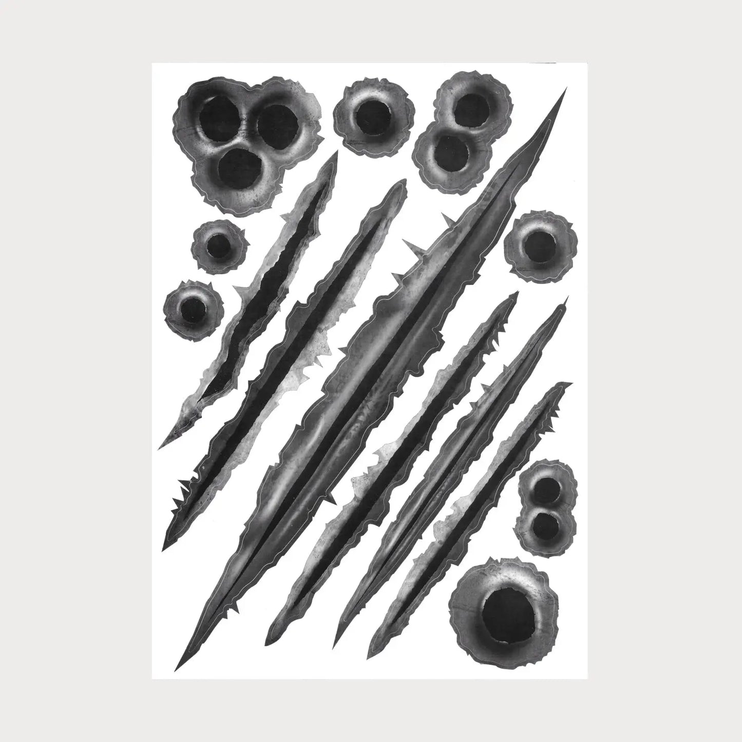 Stickers Autocollants Rayures Impacts de Balles Vinyle Waterproof Patchattaq