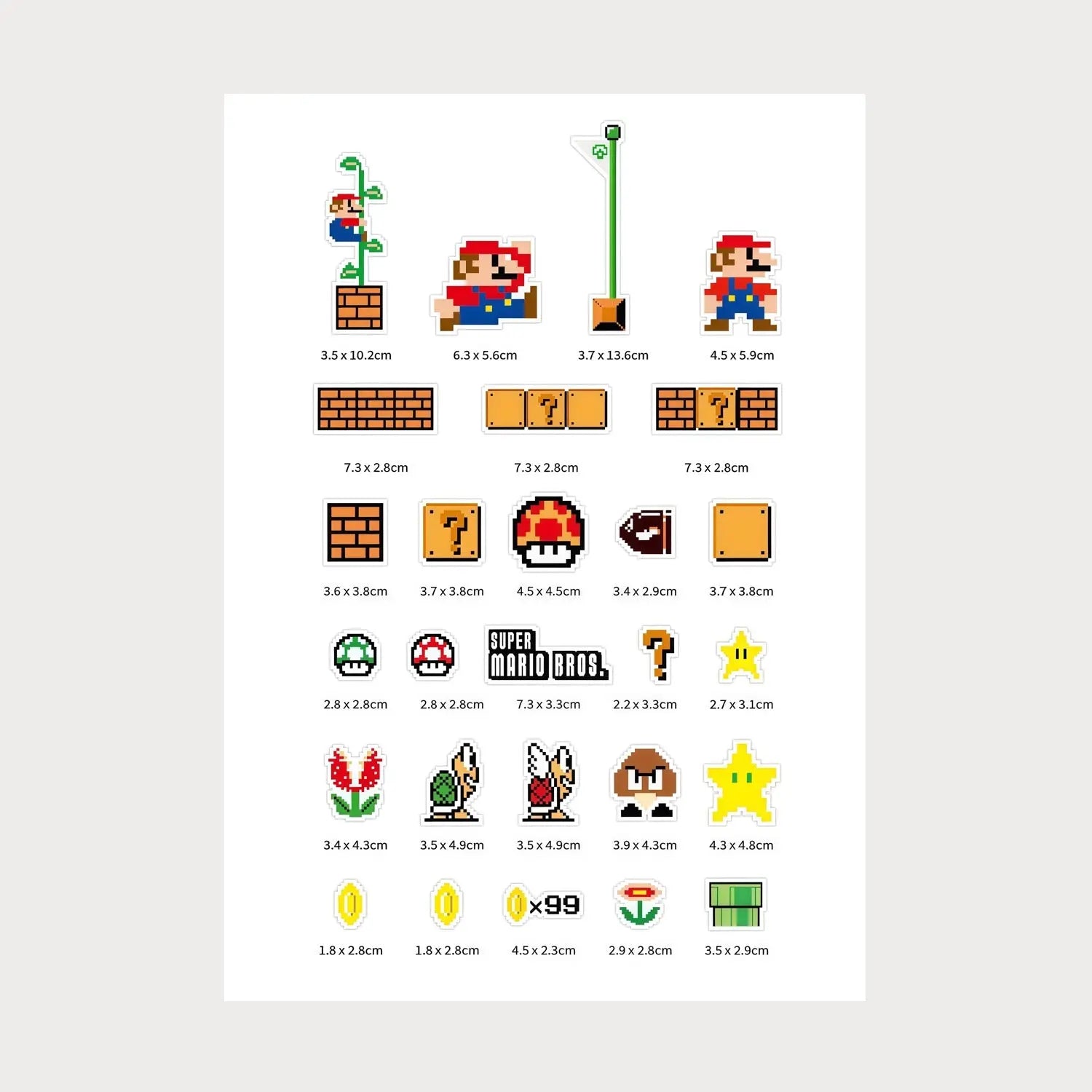 Stickers Autocollants Super Mario Bros Vinyle Waterproof Patchattaq