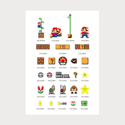 Stickers Autocollants Super Mario Bros Vinyle Waterproof Patchattaq