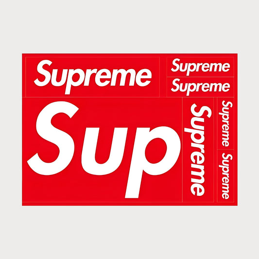 Lot de 7 Stickers SUPREME Box Logo Vinyle Premium Waterproof