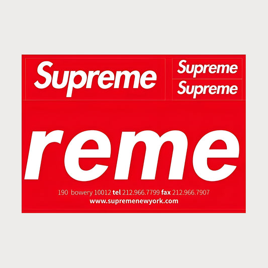 Lot de 4 Stickers SUPREME Box Logo Vinyle Premium Waterproof