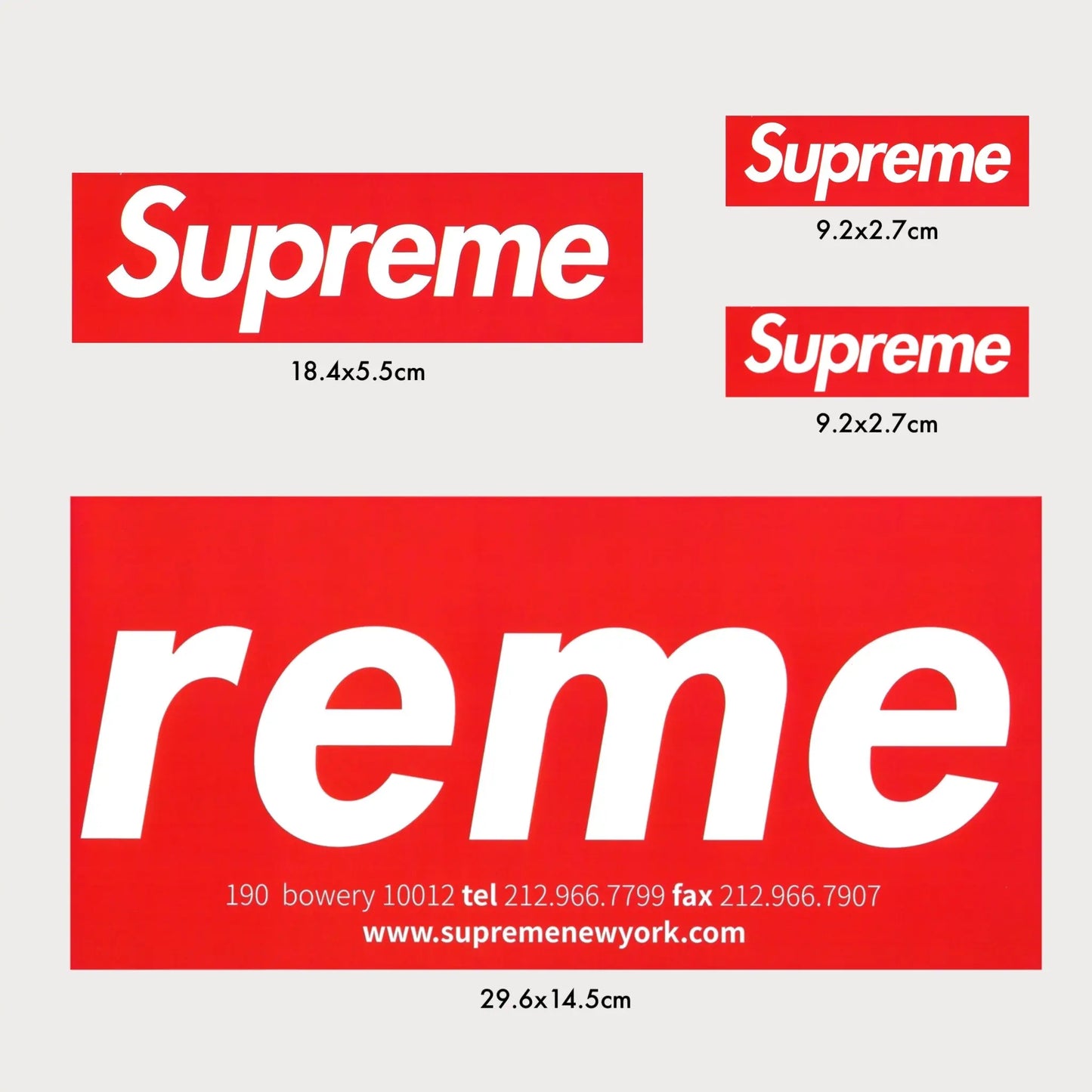 Stickers Autocollants Supreme Box Logo Pack REME Vinyle Waterproof Patchattaq