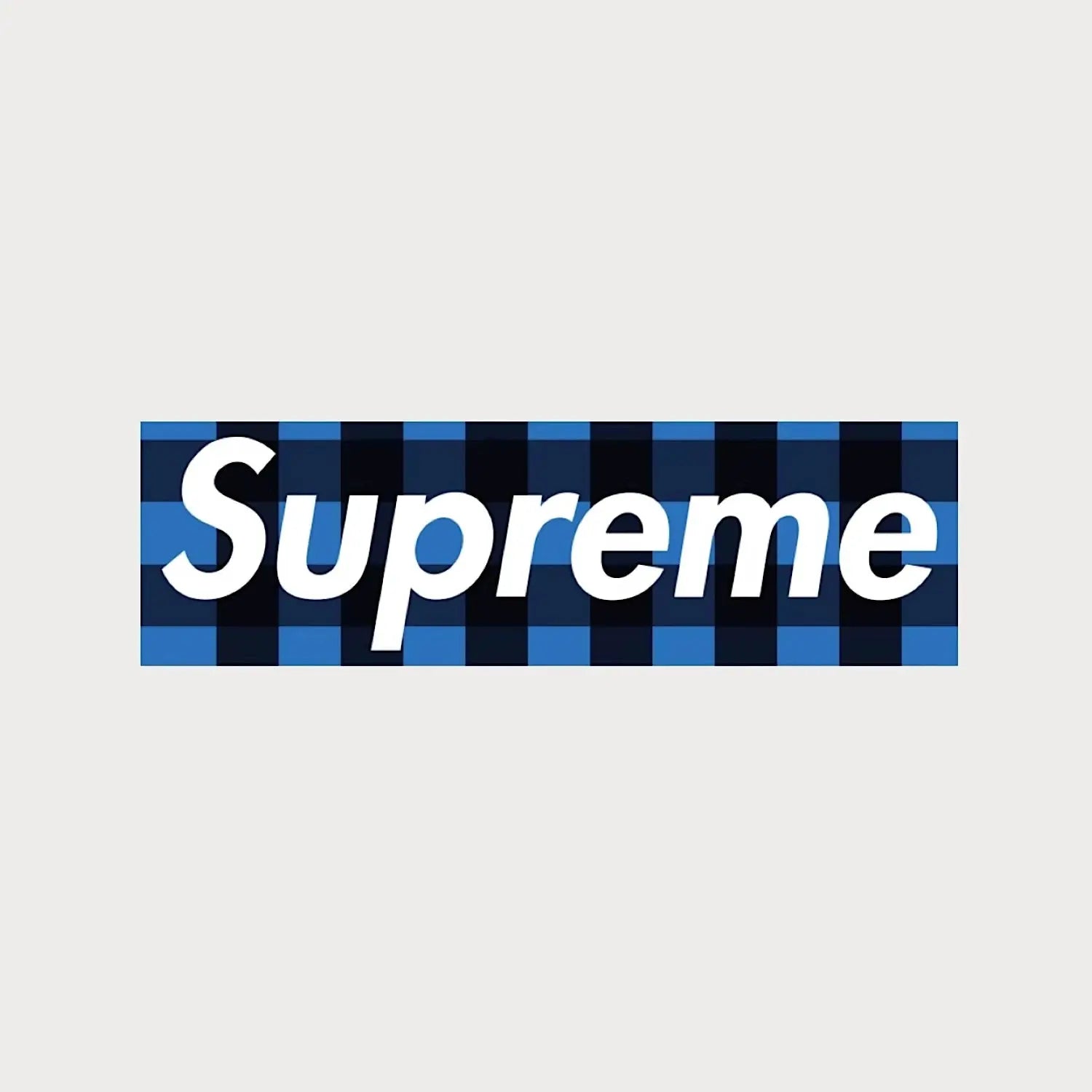 Autocollants Stickers Supreme Buffalo Plaid Box Logo Vinyle Waterproof Patchattaq