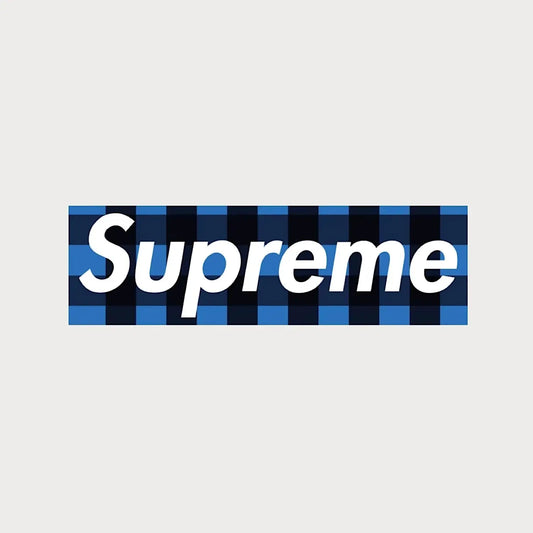 Autocollants Stickers Supreme Buffalo Plaid Box Logo Vinyle Waterproof Patchattaq