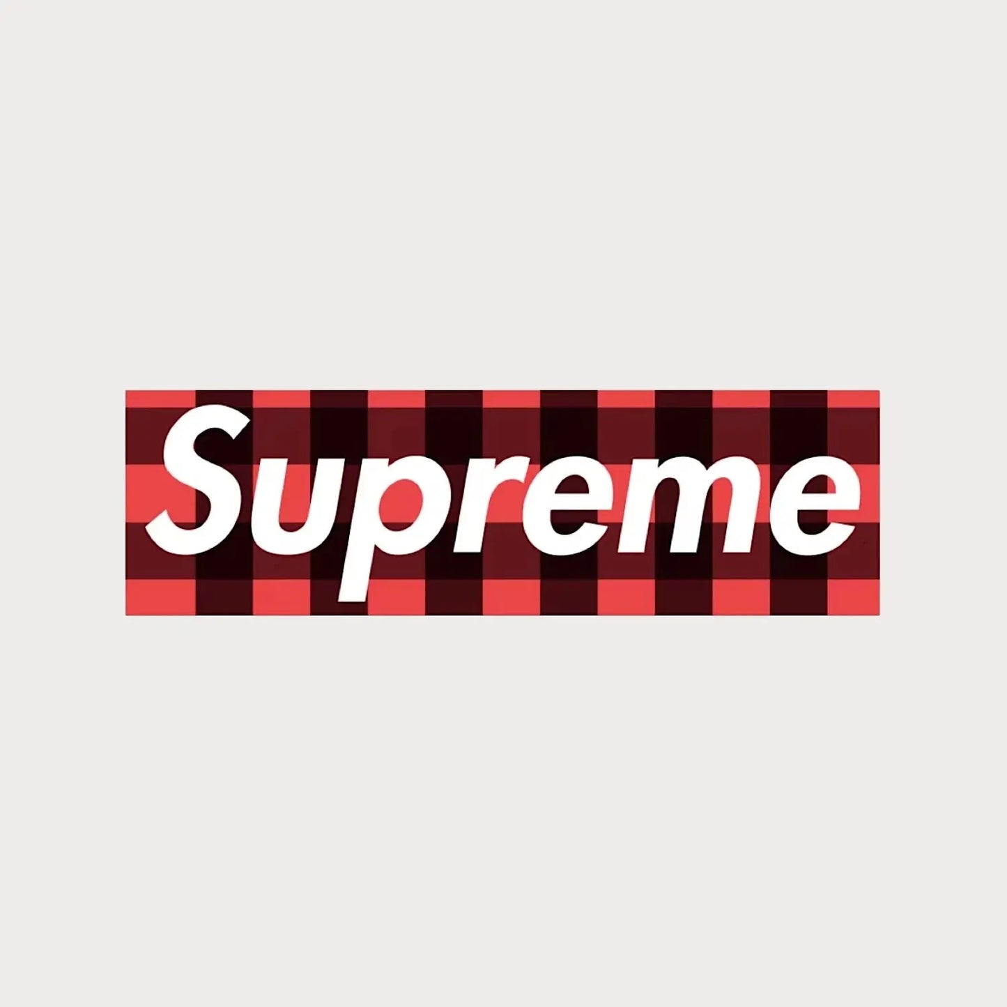 Autocollants Stickers Supreme Buffalo Plaid Box Logo Vinyle Waterproof Patchattaq