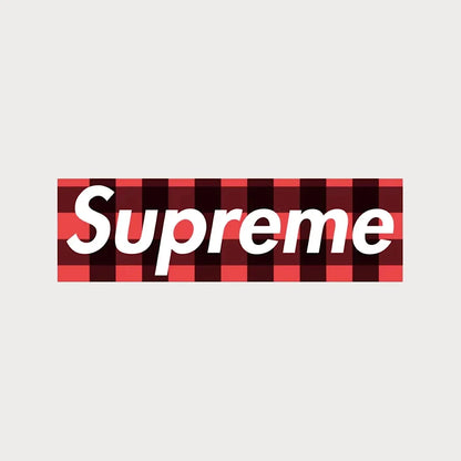 Autocollants Stickers Supreme Buffalo Plaid Box Logo Vinyle Waterproof Patchattaq