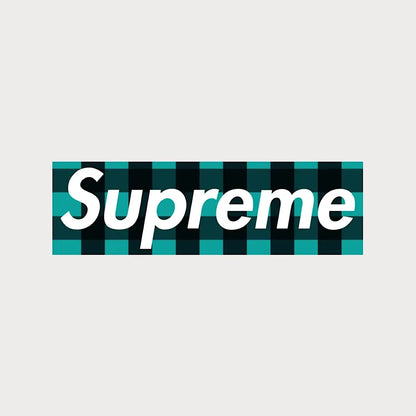 Autocollants Stickers Supreme Buffalo Plaid Box Logo Vinyle Waterproof Patchattaq
