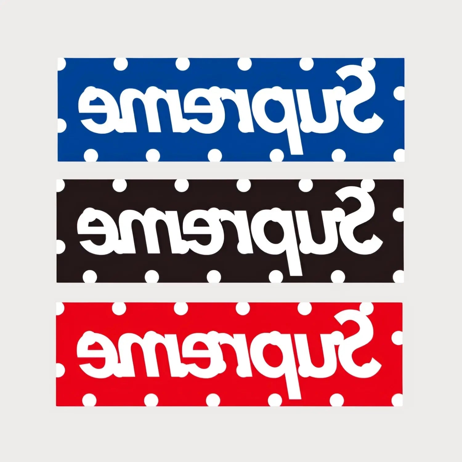 Autocollants Stickers Supreme Comme des Garçons Polka Dot Box Logo Patchattaq