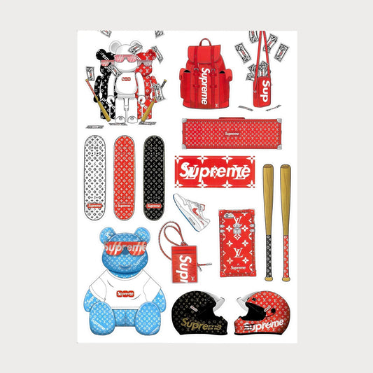 Stickers Autocollants Supreme Pack Lifestyle Vinyle Waterproof Patchattaq