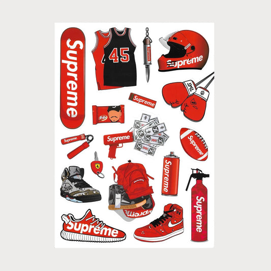 Stickers Autocollants Supreme Pack Sport Vinyle Waterproof Patchattaq