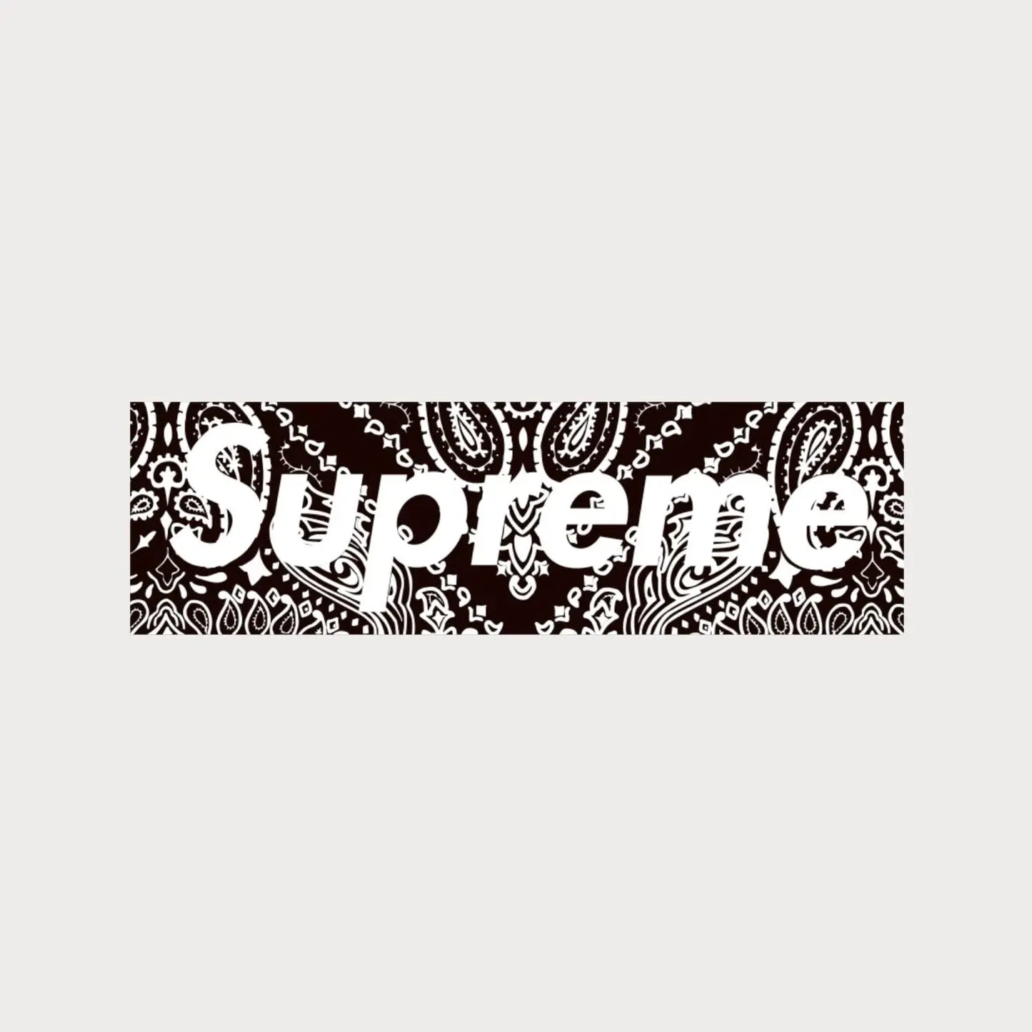 Autocollants Stickers Supreme Paisley Box Logo Vinyle Waterproof Patchattaq