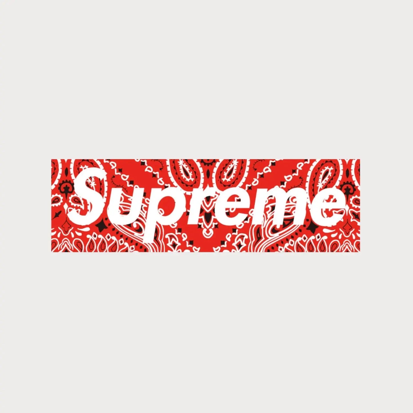 Autocollants Stickers Supreme Paisley Box Logo Vinyle Waterproof Patchattaq