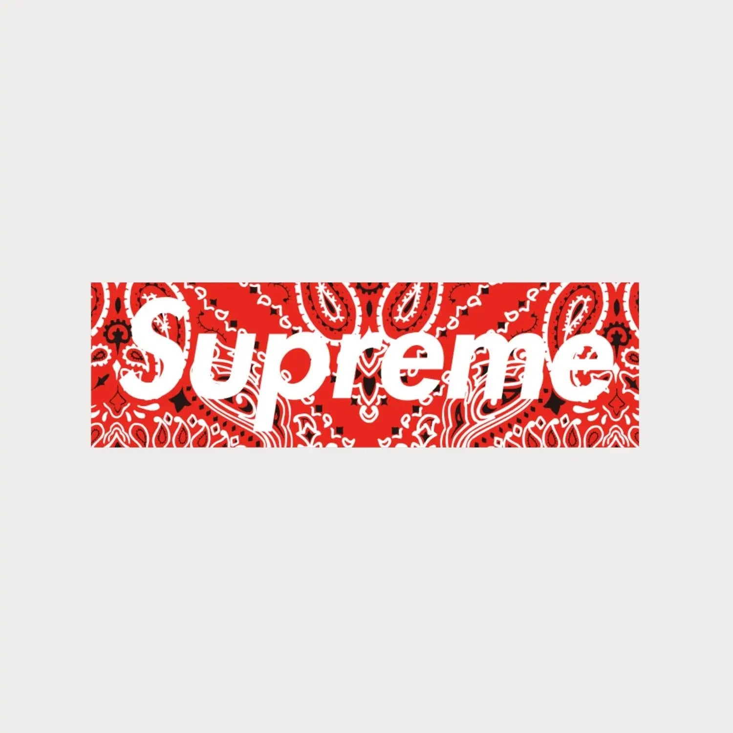 Autocollants Stickers Supreme Paisley Box Logo Vinyle Waterproof Patchattaq