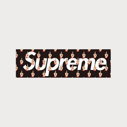 Autocollants Stickers Supreme Undercover Middle Finger Box Logo Patchattaq