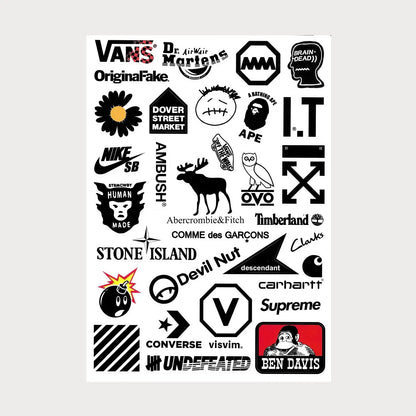 Stickers Autocollants Vans Nike Ovo Bape Clarks Vinyle Waterproof Patchattaq